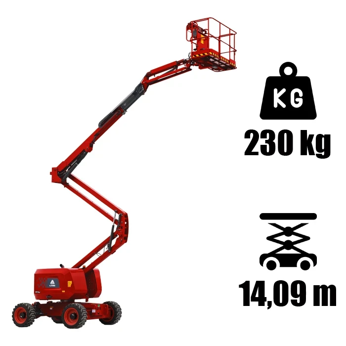 LGMG AR14J típusú diesel üzemű karos személyemelő