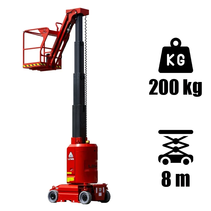 LGMG M0810JE vertikális emelésű elektromos üzemű személyemelő