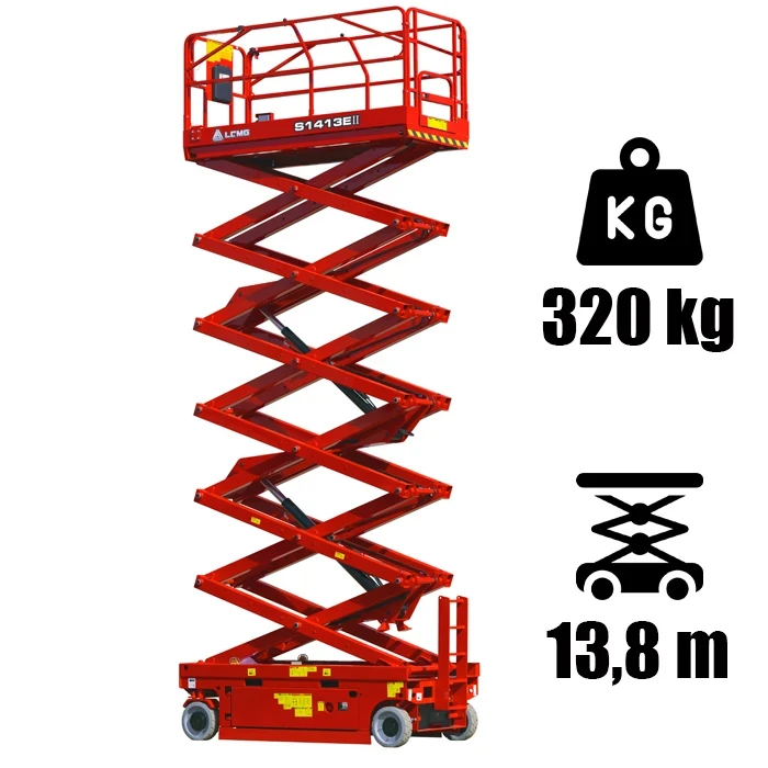 LGMG S1413 II ollós szerkezetű elektromos személyemelő