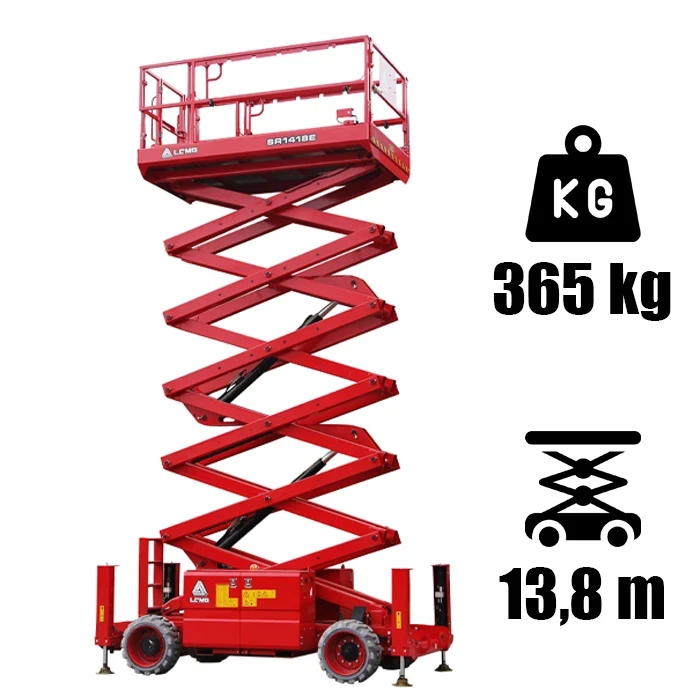 LGMG SR1418E ollós szerkezetű elektromos üzemű személyemelő